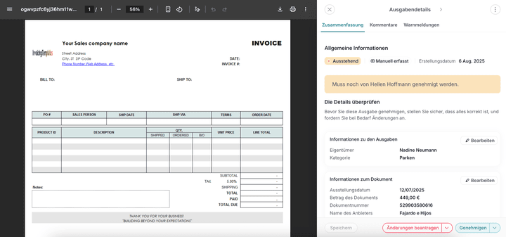 Die OCR-Belegerkennung liest deine Belege automatisch aus