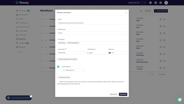 Workflows gibt es nur für Genehmigungsprozesse