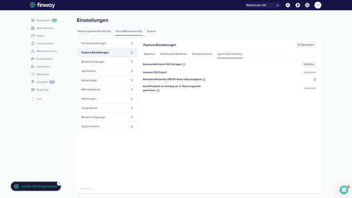 finway lässt sich auch mit Lexware und ADDISON verknüpfen