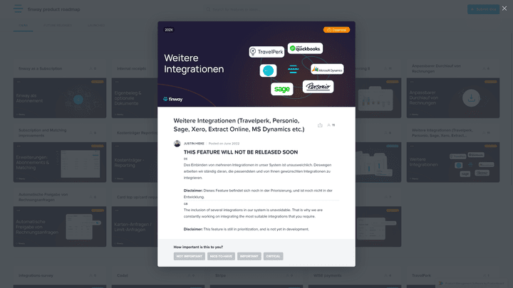 Schnittstellen zu Reisebuchungs-Plattformen und einigen anderen Tools sind in Planung