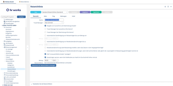 Neue Reiserichtlinien kannst du einfach selbst erstellen