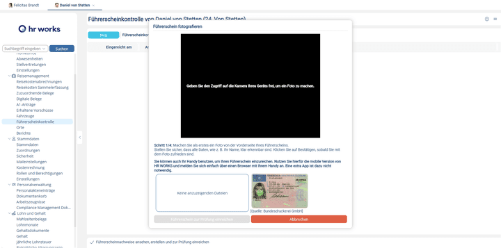 Du spendierst deinen Teammitgliedern eigene Dienstfahrzeuge? Dann musst du Führerscheine kontrollieren