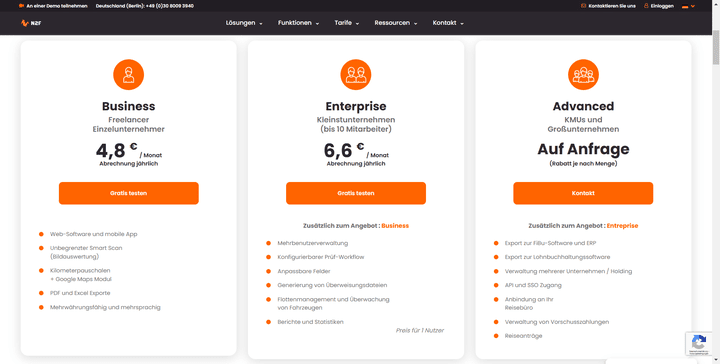 Die Preise für N2F im Überblick