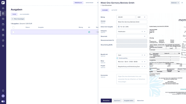Sammle alle Ausgaben zu einer Reise