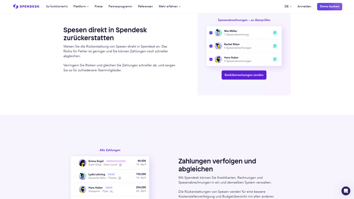 Die Kostenrückerstattung per Knopfdruck ist ein cooles Feature