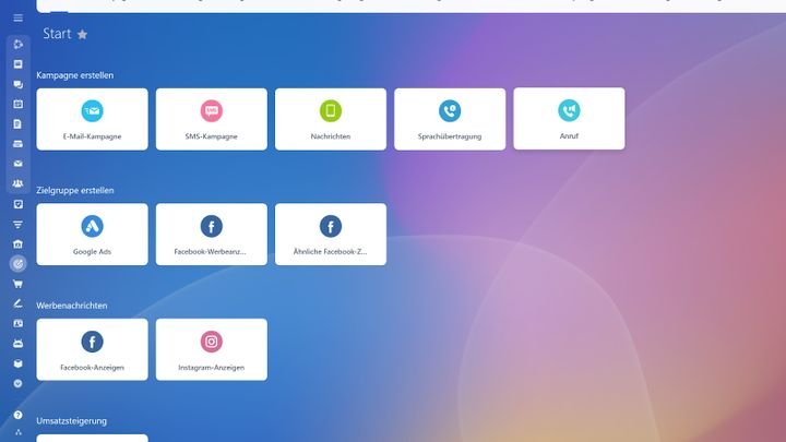 Mit dem Marketing-Tool kannst  Social-Media-Kampagnen und Online-Marketing direkt von der Bitrix24-Oberfläche aus planen und steuern