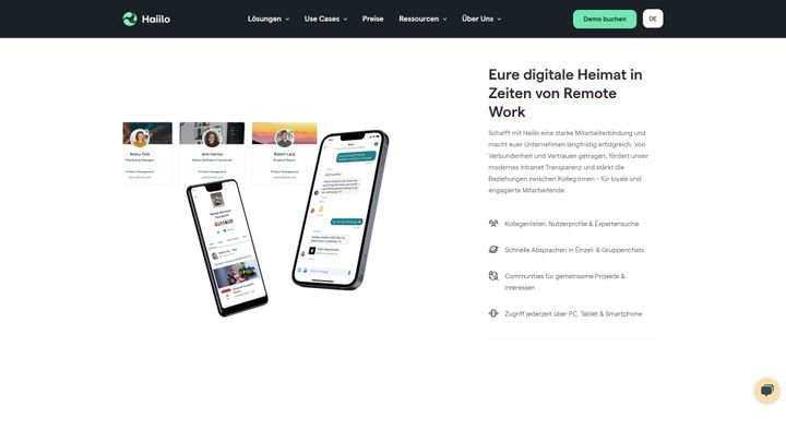 Haiilo ist nicht nur eine Plattform für den internen Austausch, sondern ermöglicht auch Social-Media-Interaktionen
