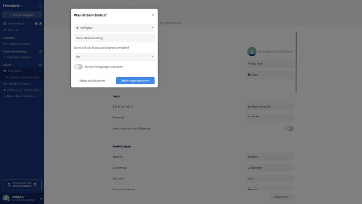 Jeder User kann sein Profil individuell gestalten und Informationen und ein Foto oder Avatar einfügen