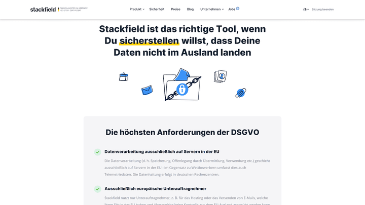 Stackfield erfüllt alle Anforderungen der DSGVO und ist besonders für Datenschutz-sensible Unternehmen geeignet