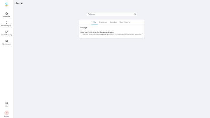 Über die Suchfunktion findest du Beiträge, Communitys oder bestimmte User