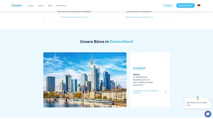 Auch in Sachen Customer Service kann Steeple punkten: Onboarding-Manager helfen bei der Einrichtung ab Tag 1