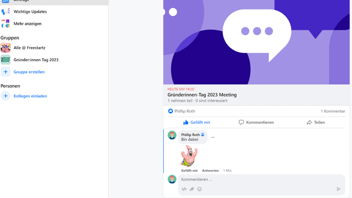 Mit wenigen Klicks legst du Gruppen- und Teamräume an und bildest so deine Organisation 1 zu 1 ab