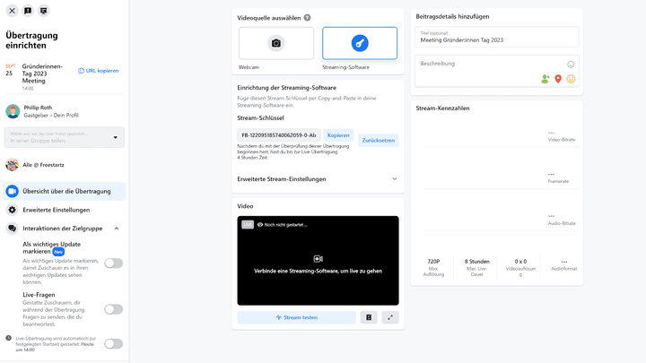 Workplace liefert eine Konferenzfunktion für Video-Calls und Präsentation mit: cool!