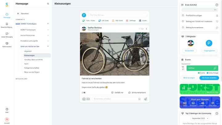 Ob Teamräume oder Open Spaces, du kannst Steeple ganz nach deinem Bedarf anpassen