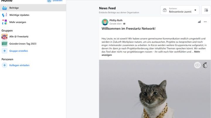 Workplace erlaubt eine genaue Abbildung deiner Organisation mit unterschiedlichen Gruppen für deine Teams