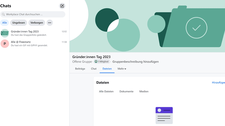 Gruppen bieten verschiedene Module und jeweils eine eigene Dateiablage und Chaträume