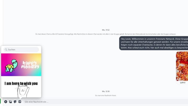 Der Chat von Workplace hat eine schöne Oberfläche und mit Gifs und Emojis genug Spielraum für eine gelungene Kommunikation