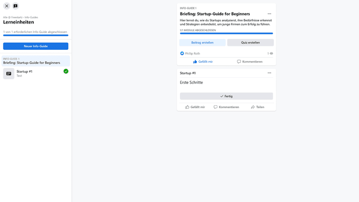 Mit Quizrunden lässt sich prüfen, ob Lerneinheiten tatsächlich den gewünschten Erfolg gebracht haben: cool!