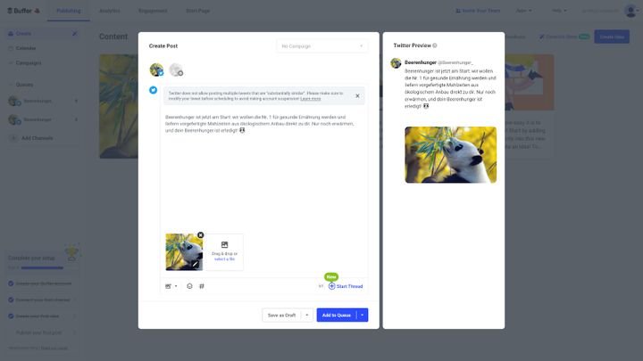 Die Content Creation Buffer ist wirklich unkompliziert und hat im Test Spaß gemacht