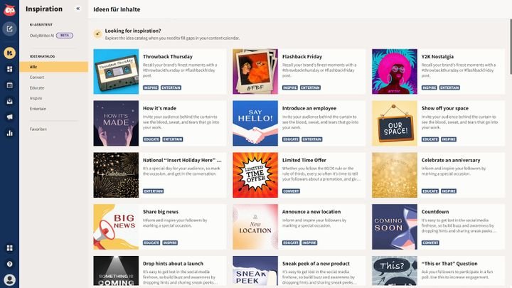 Die KI hilft bei der Content-Erstellung und liefert dir wertvolle Content-Ideen!