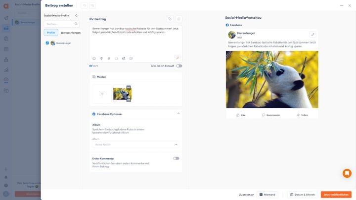 Der Content Composer von Agorapulse gehört zu den leistungsstarken Lösungen mit vielen Funktionen