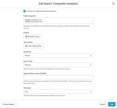Die Analysen können individuell angepasst und verschickt werden.
