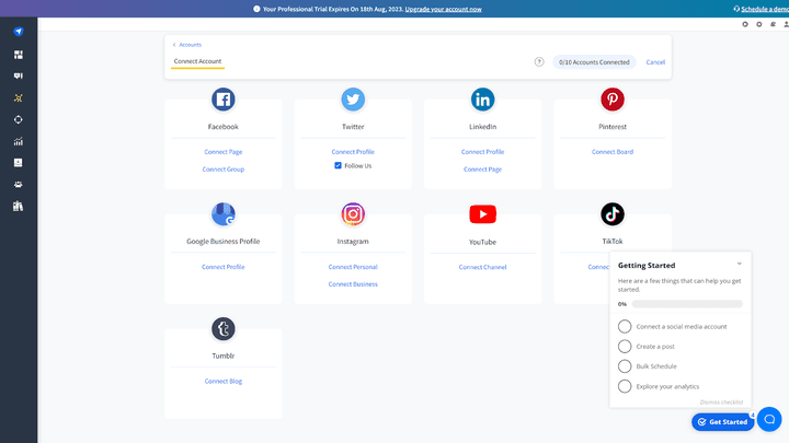 Mit SocialPilot hast du Zugriff auf Facebook, Twitter, LinkedIn und Co.!