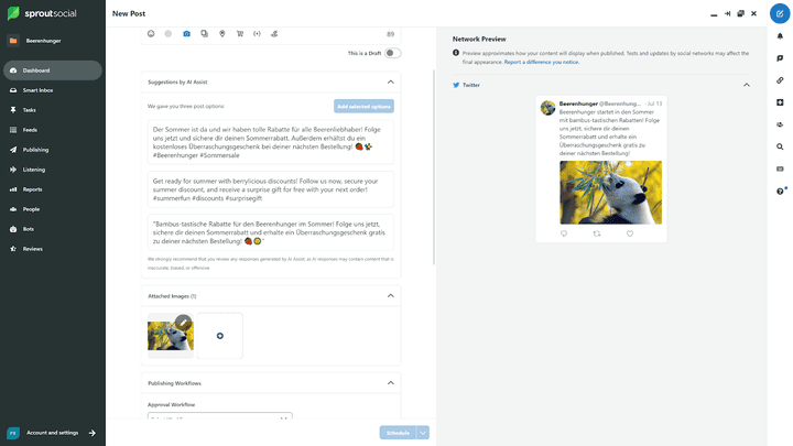 Der KI-Assistent liefert dir brauchbare Content-Vorschläge und hilft dir in Kreativpausen