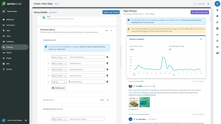 Das Social Listening ist nicht ganz trivial und hier solltest du einige Zeit einplanen: Es lohnt sich!