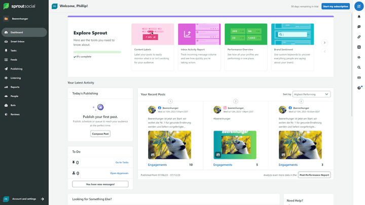 Das Onboarding wird durch Tipps begleitet, sodass du die wichtigsten Funktionen nicht alleine erkunden musst