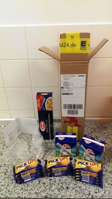 So sieht unser Paket von Edeka24 aus.