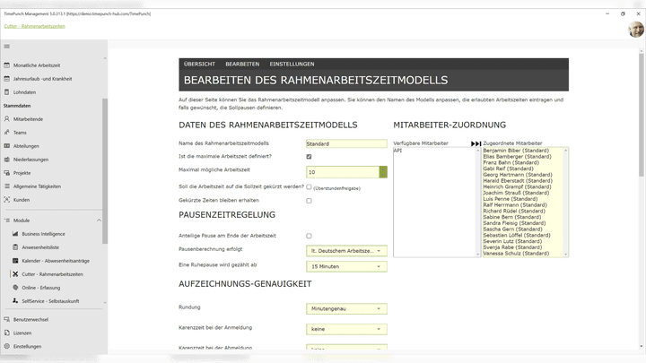 Mit TimePunch, Clockodo und TimeTac definieren Sie auch unterschiedliche Teilzeit-Modelle