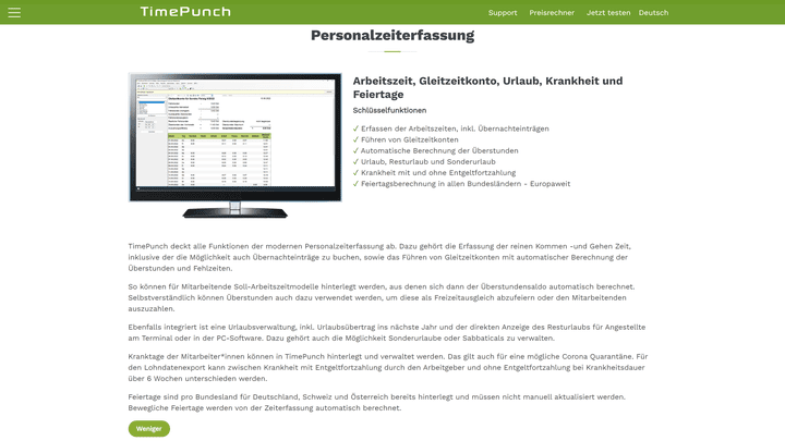 TimePunch hat ein eigenes Gleitzeitkonto für Sie im Gepäck