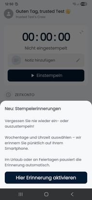 Die App für Mitarbeiter:innen ist schick, übersichtlich aufgebaut und lässt sich intuitiv bedienen. Super sind die einstellbaren Stempelerinnerungen, damit keine Zeiteinträge verlorengehen.