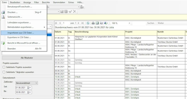 Die Benutzeroberfläche von TimePunch ist vollständig deutschsprachig; auch der Support steht in deutscher Sprache zur Verfügung