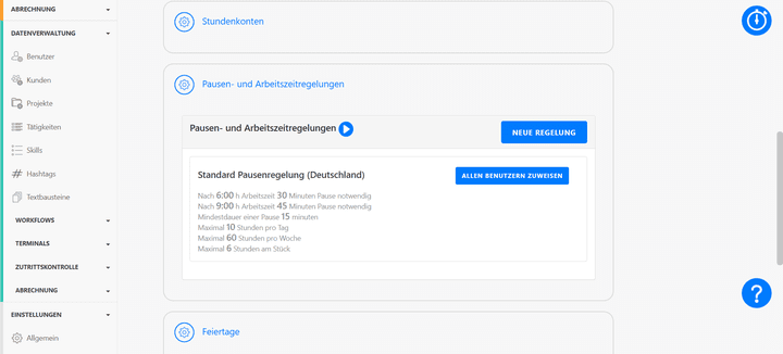 In TimeTrack konfigurierst du die für dein Unternehmen geltenden Richtlinien und Anforderungen ganz einfach und individuell; auf dieser Basis überprüft das System, wo es ggf. zu Fehlern oder Zeitüberschreitungen gekommen ist.