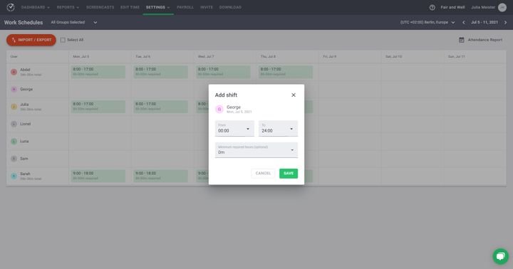 Mithilfe von Time Doctor erfassen Sie Ihre Arbeitszeiten manuell oder mithilfe der integrierten Stoppuhr