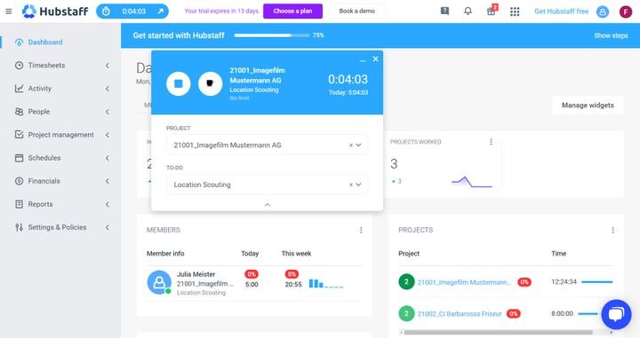 Die Zeiterfassung per digitaler Stoppuhr ist klassisch in den meisten Tools