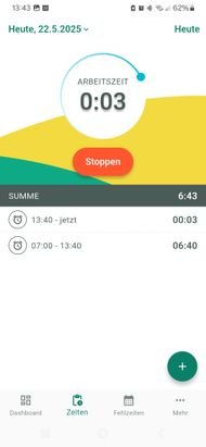 Die Zep Clock App ist für die reine Arbeitszeiterfassung gedacht und ist im Grunde nicht viel mehr, als eine mobile Stempeluhr.