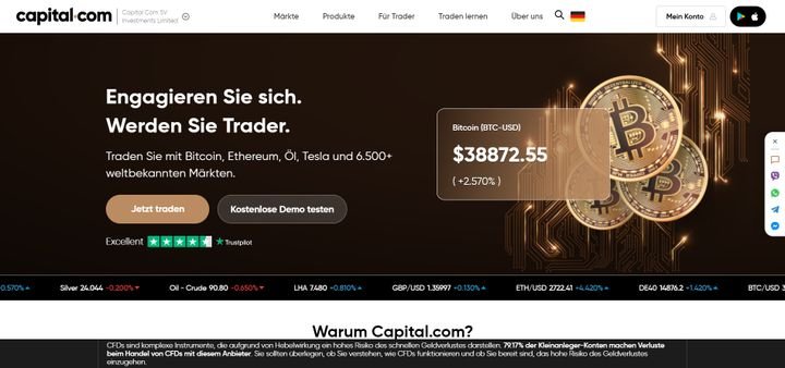 capital.com gehört zu den bekanntesten CFD-Brokern auf dem Markt - Im trusted-Test erfahren Sie, was der Anbieter kann