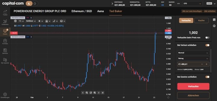 Wichtige Risikomanagement-Features wie Stop Loss und Take Profit sind in capital.com integriert
