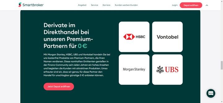 Derivate bietet Smartbroker über eine Reihe von Partnern an