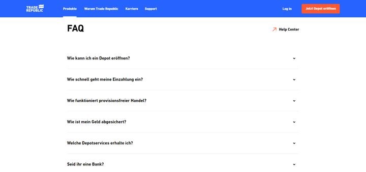Weiterbildungsmöglichkeiten für Einsteiger:innen bietet Trade Republic so gut wie nicht an