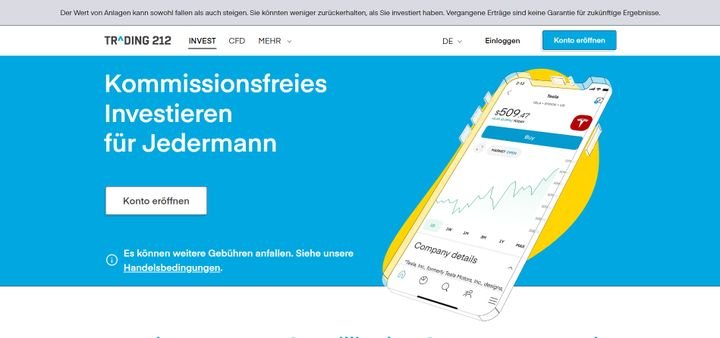 Auf Trading 212 handeln Sie mit Aktien und ETFs und stellen sich in der benutzerfreundlichen App das ideale Portfolio zusammen