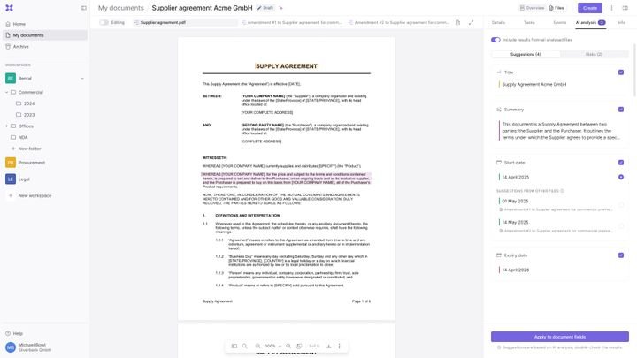 Die Inhubber-KI liest deine Verträge automatisch aus und analysiert den Inhalt