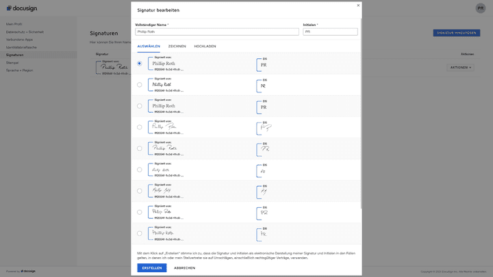Docusign erleichtert den E-Signatur-Prozess und bietet verschiedene Vorlagen für digitale Unterschriften
