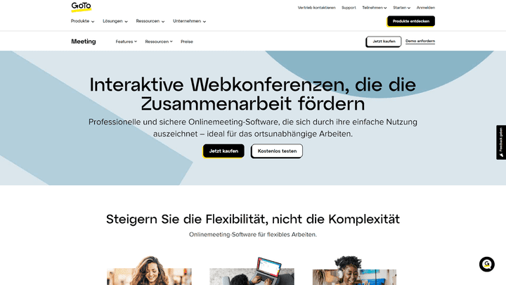 GoToMeeting gehört mit den Schwester-Anwendungen Webinar und Training zu den All-in-One-Tools