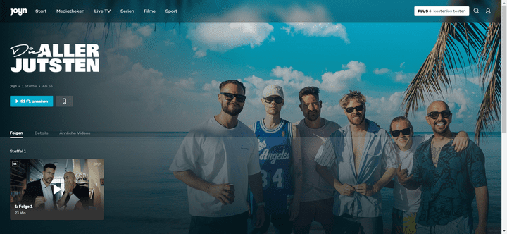 In “Die Allerjutsten” geht ein Kollektiv aus sieben befreundeten Streamern/Content Creators auf Reisen und stellt sich im Vlog-Stil diversen Herausforderungen. So verschlägt es die Crew um Rewinside, unsympathischTV, Marc Eggers, inscope21 und anderen zum Beispiel nach Ibiza, wo sie als Köche und Kellner in die Welt der gehobenen Kulinarik eintauchen oder sich der schärfsten Chilli der Welt stellen.