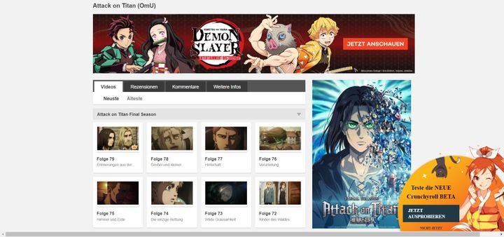 Crunchyroll bietet ein riesiges Angebot an Anime-Serien im Originalton