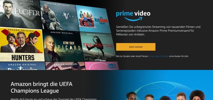 Prime Video können Sie auf Wunsch 30 Tage lang kostenlos testen